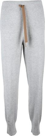 Le Tricot Perugia Broeken, Dames, Grijs, XL, Kasjmier, Pantalone