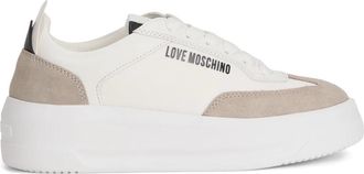 Love Moschino Lage Sneakers - Dames - Sneakers - Wit - 37 EU - Leer - Schoenen
