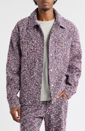 Diet Starts Monday Tweed Snap-Up Jacket in Pink Multi at Nordstrom, Size X-Large