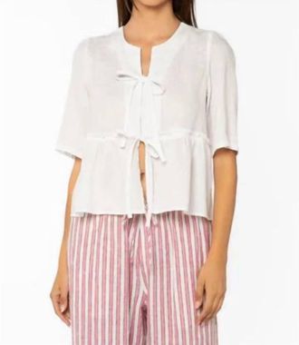Velvet Heart Bevie Top In Optic White