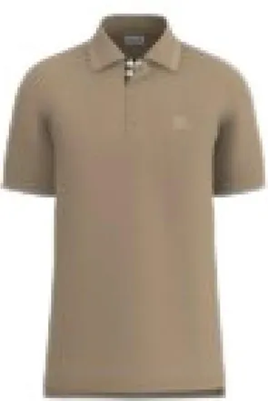 Burberry Eddie EKD Poloshirt - Heren - Polos - Beige - S - Katoen - Tops