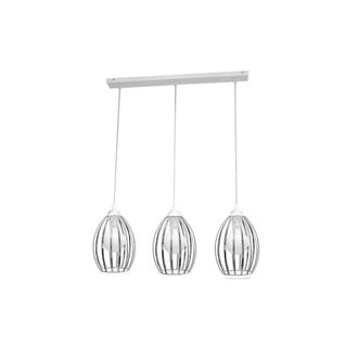 Netlighting Dali Straight Bar Pendant Ceiling Light Chrome White 70cm