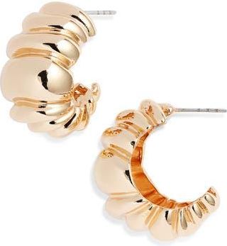 Open Edit Mollusk Spiral Hoop Earrings in Gold at Nordstrom Rack