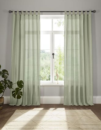 ANDAS Vorhang »Elby 1« Schlaufen 1 Stk. tlg. transparent, basic, monochrom, bis 295 cm Länge