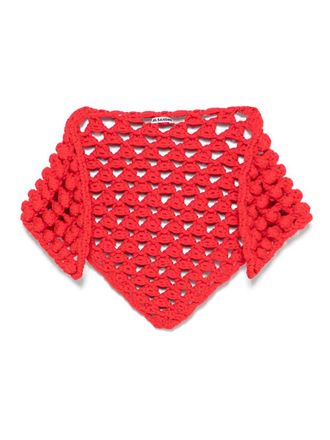 Jil Sander chunky-knit foulard - men - Polypropylene - One Size - Red