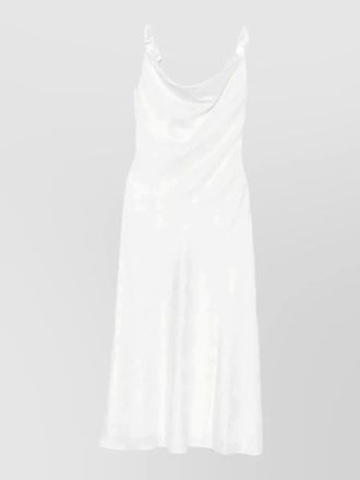 Rotate floral jacquard midi dress open back