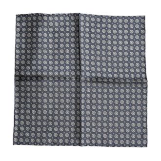 Dolce & Gabbana Patterned Silk Square Handkerchief Scarf - male - Dolce & Gabbana - Handkerchiefs - Blue - ONE SIZE - Accessories