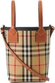 Burberry Vintage Mini Tote London Beige - Dames - Handtassen - Beige - ONE Size - Katoen - Tassen