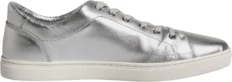 Dolce & Gabbana Silver London Low Top Leather Sneakers Mens Shoes (Pre-Owned)