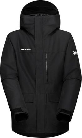 Mammut Fall Line Hardshell Thermo Hooded Jacket Skijacke für Herren | schwarz