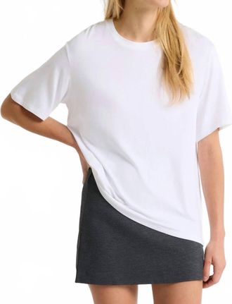 Majestic Filatures Soft Touch Relaxed Top In Blanc