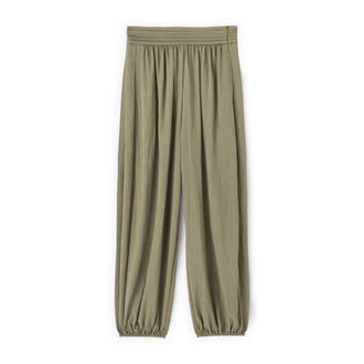 Motivi Broeken, Dames, Groen, S, Nylon, Gekreukte Twill Broek