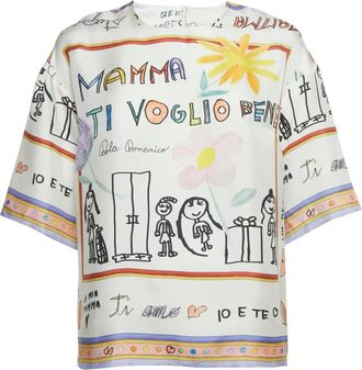 Dolce & Gabbana Blusa con stampa - Bianco