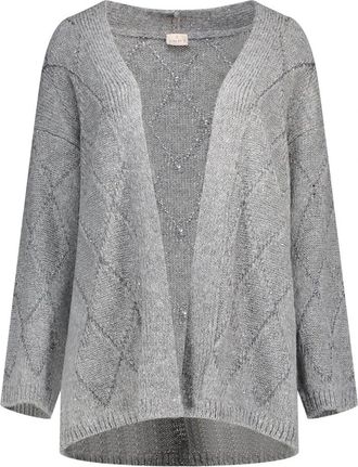 Emme Di Marella Moli Cardigan - Knitwear - Mujer - Gris - S