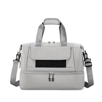 Generic Compatible For Short Distance Travel Duffel Bag With Shoes Pack Outdoor Climbing Hiking Handbag Lightweight Gym Yoga(Grey)