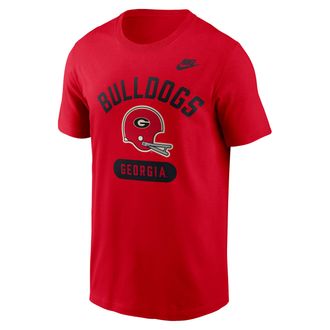 Nike Georgia Legacy Arch Helmet Nike Mens College T-Shirt in Red | N19965NUGV-FMQ