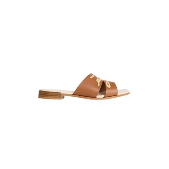 Karl Lagerfeld Schoenen, Dames, Bruin, 37 EU, Leer, Petalo Slide