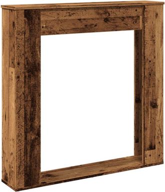 vidaXL Vidaxl - Borde de chimenea madera ingeniería envejecida 100x20x100 cm