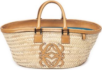 Loewe Pre-owned Womens Ice Cream Motif Raffia Handbag - Beige - One Size
