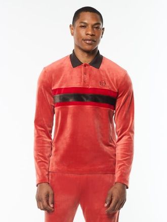 Sergio Tacchini Banda Velour Polo in Hot Sauce at Nordstrom, Size Xxx-Large