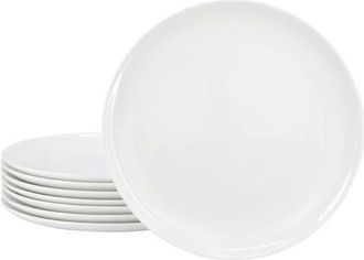 Gibson Home White Peninsula 8 Piece 10.75 Inch Bone China Dinner Plate Set at Nordstrom