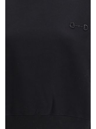 Gucci Horsebit-Embroidered Brushed Cotton Sweatshirt - Black