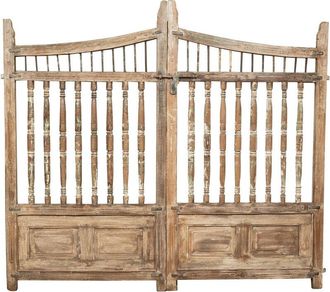 Biscottini International Biscottini - Puerta De Madera Maciza Y Hierro, Para Uso Interior Y Exterior