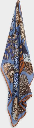 Inouï Editions Mens Butterfly large square scarf