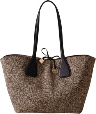 Borbonese Tassen, Dames, Bruin, ONE Size, Leer, Shopping Bag