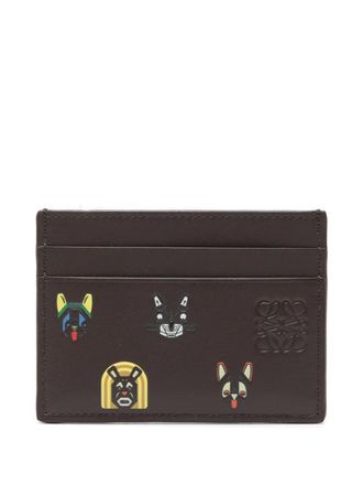 Loewe x Louis Wain Portacarte in pelle - Marrone