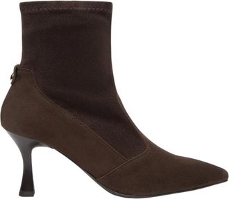 Nero Giardini Su&egrave;de en technisch materiaal enkellaarsjes - Dames - Schoenen - Bruin - Maat: 38 EU Su&egrave;de