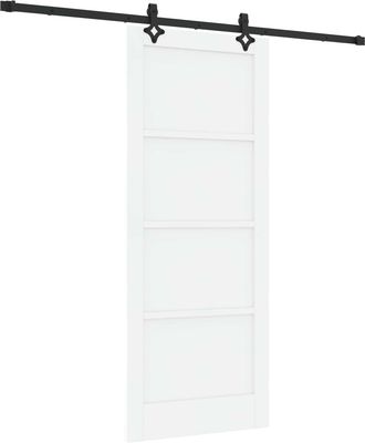 vidaXL Puerta Corredera Orkdal 83 X 202 Cm Madera De Pino Maciza Vidaxl