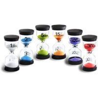 OEM Juego De Temporizadores De Arena De Colores De 1 Min/ 3 Min/ 5 Min/ 10 Min/ 15 Min/ 30 Min. Reloj Decorativo Con Temporizador Para Ni&ntilde;os, Aula, Cocina