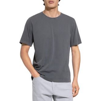 Theory Tinted Crewneck T-Shirt in Tinted Carbon at Nordstrom, Size Xx-Large