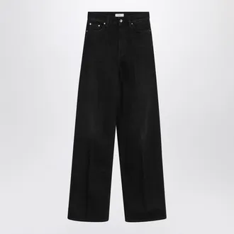 Toteme Pantaloni neri in cotone organico
