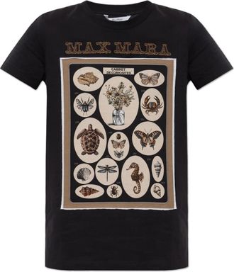 Max Mara Spadino T-shirt - Dames - T-shirts - Zwart - XS - Katoen - Tops
