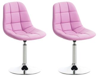 Clp Clp - Set De 2 Sillas Lounge Emil En Polipiel Rosado