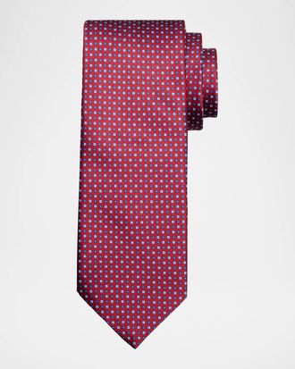 Stefano Ricci Men & apos;s Diamond-Print Silk Tie