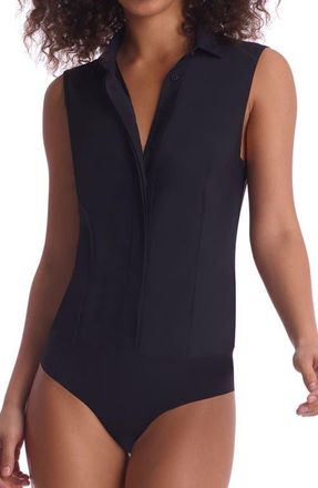 Commando Sleeveless Button-Up Bodysuit in Black at Nordstrom, Size X-Small