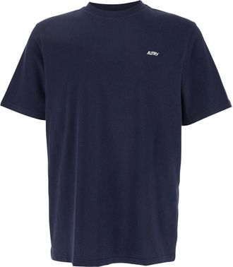 Autry Round Neck T-shirt With Logo Embroidered