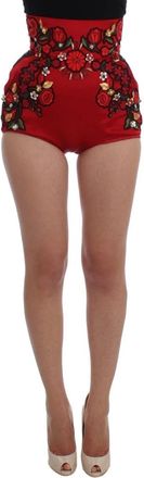 Dolce & Gabbana High Waist Mini Shorts - Dames - Bermuda - Rood - S - Korte Broeken