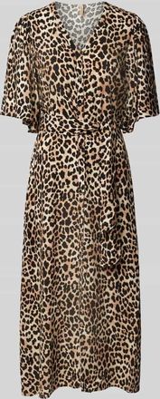 Soyaconcept Midikleid aus reiner Viskose Modell PIETA in Beige, Gr&ouml;&szlig;e S