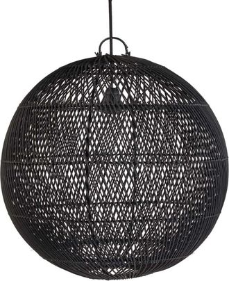 Bazar Bizar Lámpara de techo de ratán negro 50x50