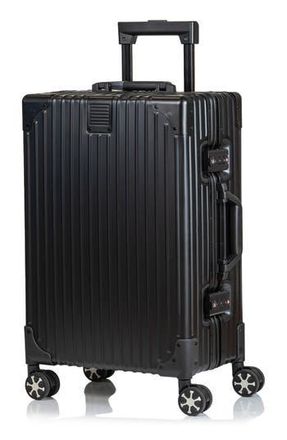 Champs Luggage Aluminum Hardside Spinner Suitcase Carry-On in Black at Nordstrom Rack