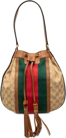 Gucci Pre-owned Gucci GG Canvas Web Rania Drawstring Hobo Ladies DH5RJ1TRLB2MB6A1
