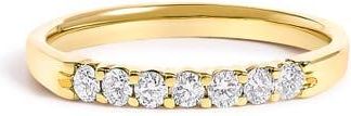 House of Brilliance 14K Gold 1/10 Ctw Diamond 7 Stone Band Ring in Yellow Gold at Nordstrom, Size 7.5