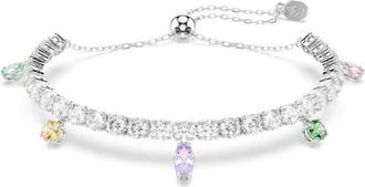 Swarovski x Ariana Grande Multicolor Crystal Charm Bracelet in Silver/White at Nordstrom