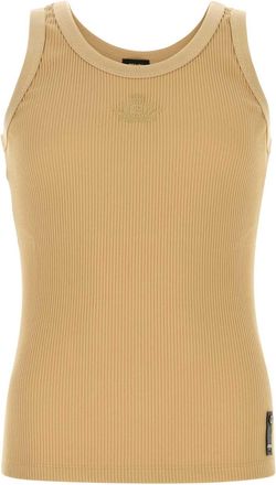 Fendi Mens Camel Stretch Nylon Tank Top - Tan - Size Medium