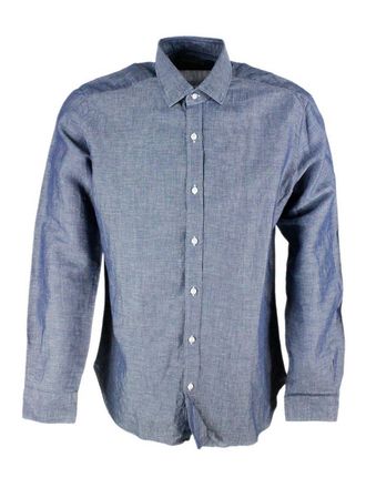 Barba Linen and cotton shirt with buttons