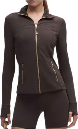 lululemon (WMNS) LULULEMON Define Cropped Jacket Nulu Brown Gold LW4CD5S-1038549918